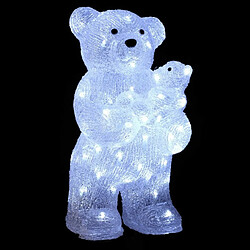 Avis Maman + bébé ours lumineux 56 LED - Blanc froid