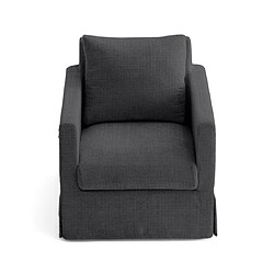 Lisa Design Serena - fauteuil déhoussable en velours texturé pas cher