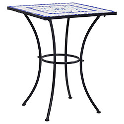 vidaXL Mobilier de bistro 3 pcs mosaïque Carreau céramique Bleu Blanc