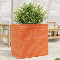 vidaXL Jardinière cire marron 70x40x68,5 cm bois de pin massif