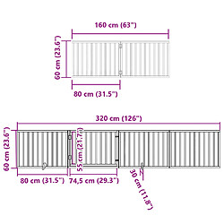 vidaXL Barrière pour chien avec porte pliable 6 panneaux bois peuplier pas cher