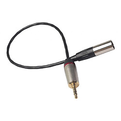 Câble de connecteur audio de microphone de cordon de câble de mâle de 3.5mm à XLR mâle 0.3m pas cher