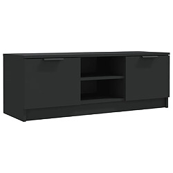 vidaXL Meuble TV Noir 102x35x36,5 cm Bois d'ingénierie