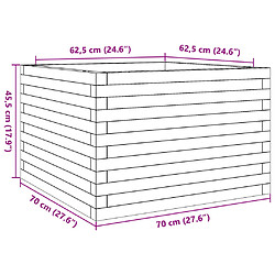 vidaXL Jardinière 70x70x45,5 cm bois massif de douglas pas cher