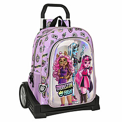 Cartable à roulettes Monster High Best boos Lila 33 x 42 x 14 cm