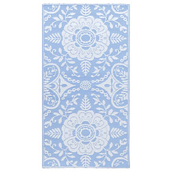 vidaXL Tapis d'extérieur Bleu azuré 80x150 cm PP