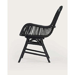 UNIQKA Sapporo - Chaise en rotin noir pas cher