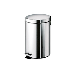 Kiamami Valentina POUBELLE À PEDALE RONDE EN ACIER INOX 3L