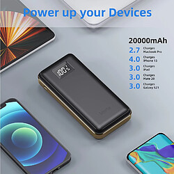 Acheter SANAG Batterie Externe 20000Mah, 22.5W Power Bank, Chargeur Portable (Usb C Input&Output) Pd3.0 Qc4.0 Charge Rapide Led Avec Led Affichage & Electric Torcy Pour Iphone 15/14/12, Huawei, Tablet