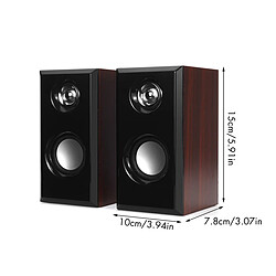 Universal Haut-parleurs câblés Computer Wood Subwoofer Haut-parleurs avec basses de 3,5 mm Stéréo pour ordinateurs portables pour ordinateurs portable ordinateur portable Musique | Haut-parleurs portables (acajou) pas cher