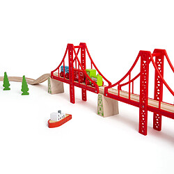 Bigjigs Rail Pont suspendu double en bois