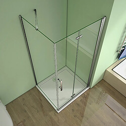 Avis Cabine de douche 100x70x195cm verre anticalcaire avec une barre de fixation de 140cm