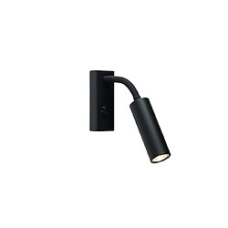 BELID Flexi Arm Liseuse Flat Black, Switch On Wall Title 1x GU10