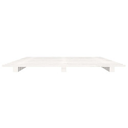 Maison Chic Lit adulte - Lit simple Cadre de lit,Structure du lit Contemporain Blanc 90x190 cm Bois de pin massif -MN66332 pas cher