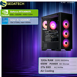 Sedatech PC Gamer • Intel i5-12600KF • RTX4060Ti • 32Go DDR5 • 2To SSD M.2 • sans OS