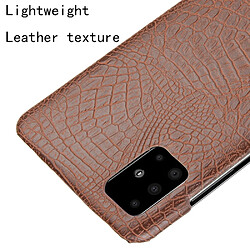 Acheter Wewoo Coque Pour Galaxy A51 Antichoc Crocodile Texture PC + PU Case Brown