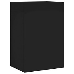 vidaXL Meuble TV mural noir 40,5x30x60 cm bois d'ingénierie