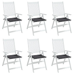 Avis vidaXL Coussins de chaise de jardin lot de 6 anthracite 50x50x3 cm