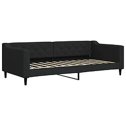 Acheter Maison Chic Lit d'appoint avec gigogne et matelas | Lit de jour | Lit de repos noir 90x200 cm tissu -GKD26404