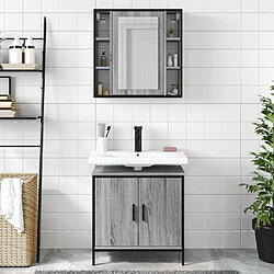 Avis Maison Chic Armoire de Bain | Ensemble de 2 meubles salle de bain Sonoma gris -GKD12861