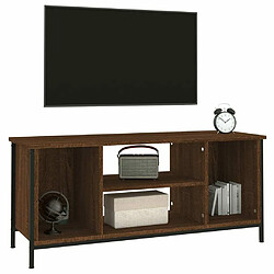 Acheter Maison Chic Meuble TV scandinave - Banc TV pour salon chêne marron 102x35x45 cm bois d'ingénierie -MN75370