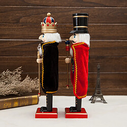 Avis 38cm bois casse-noisette figurine marionnette noël ornement décor solider manteau