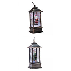 2x Glitter Portable Lantern LED Glow Accent Light Christmas Ornament Holiday