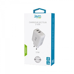 Avis Jaym - Chargeur Rapide 12w 2 Usb 2,4a pour Apple iPhone, Samsung, Android, Macbook, Tablettes - Blanc pour iPad Pro, iPhone 15/14/13 Plus Pro Max, Galaxy S24/S23/S22, Note20,Pixel, Apple Watch, etc.