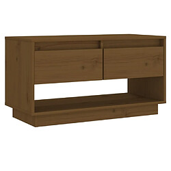 Maison Chic Meuble TV scandinave - Banc TV pour salon Marron miel 74x34x40 cm Bois de pin massif -MN13884