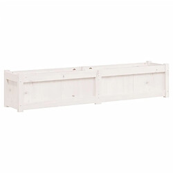 vidaXL Jardinière blanc 150x31x31 cm bois massif de pin