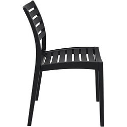 Avis Decoshop26 Chaise de jardin en plastique design simple empilable noir 10_0000027