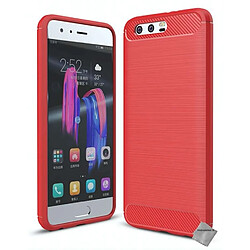 Htdmobiles Coque silicone gel carbone pour Huawei Honor 9 + verre trempe - ROUGE