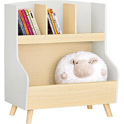 SoBuy KMB105-HG Bibliothèque Enfant Étagère de Rangement Jouets pour Enfants Étagère à Livres pour Garçon, Fille, pour Chambre d'enfant et Salle de Jeux, 60 x 37 x 68 cm 