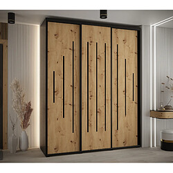 Abiks Meble Armoire Davos 12 À Portes Coulissantes 235,2/190/60 3 Portes