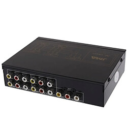 Avis Wewoo Splitter Séparateur AMP audio et vidéo 4 voies avec interrupteur, 4 entrées, 1 sortie JM-VA401