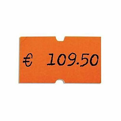 Avis Agipa 100912 Paquet de 6 rouleaux de 1000 étiquettes Orange fluo rectangulaire