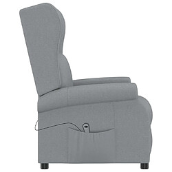 Acheter vidaXL Fauteuil inclinable électrique à oreilles gris clair tissu