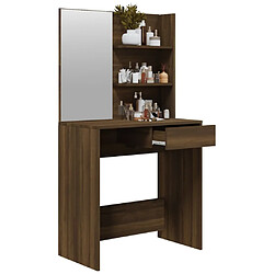 Acheter vidaXL Coiffeuse avec miroir Chêne marron 74,5x40x141 cm