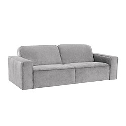 Vente-Unique Canapé 3 places en tissu gris clair MINATA