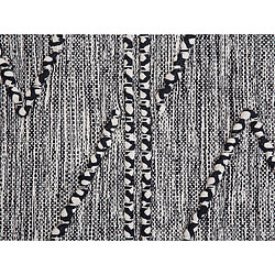 Beliani Tapis noir et blanc 80 x 150 cm TERMAL pas cher