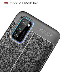 Wewoo Coque Pour Huawei Honor V30 / V30 Pro Litchi Texture TPU Antichoc Case Noir