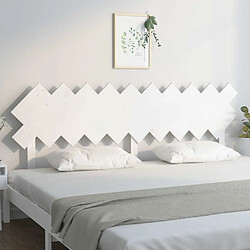 Avis Maison Chic Tête de lit scandinave,Meuble de chambre Blanc 196x3x80,5 cm Bois massif de pin -MN37962