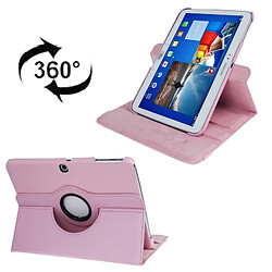 Wewoo Housse Étui rose pour Samsung Galaxy Tab 3 10.1 / P5200 / P5210, 360 degrés rotation Litchi Texture en cuir avec support