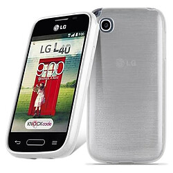 Cadorabo Coque LG L40 Etui en Argent