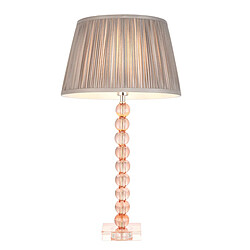 Endon Base et abat-jour Lampe de Table Blush Verre Cristal & Soie Gris Charbon