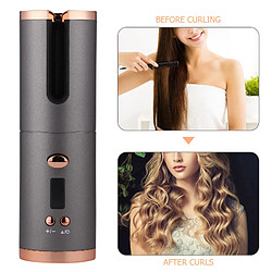 Avis Universal Épingles à cheveux automatiques sans fil USB rechargeables Rotation automatique Fer à friser Écran LED Rouleau à friser Outil de coiffure volatile ondulé