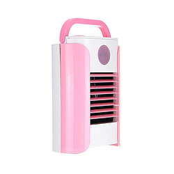 (Rose) 3 Vitesses Mini Ventilateur de Refroidissement à Air USB Climatiseur Portable Ventilateur de Table de Bureau Bluetooth / Diffusion