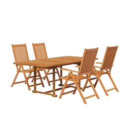 Avis Salle à manger de jardin 5 pcs,Table et chaise à dîner Bois d'acacia massif -MN12882