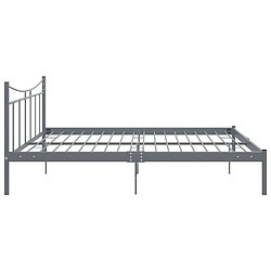 Avis vidaXL Cadre de lit sans matelas gris métal 200x200 cm