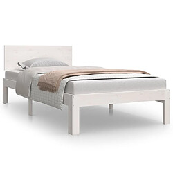 vidaXL Cadre de lit sans matelas blanc 90x190 cm